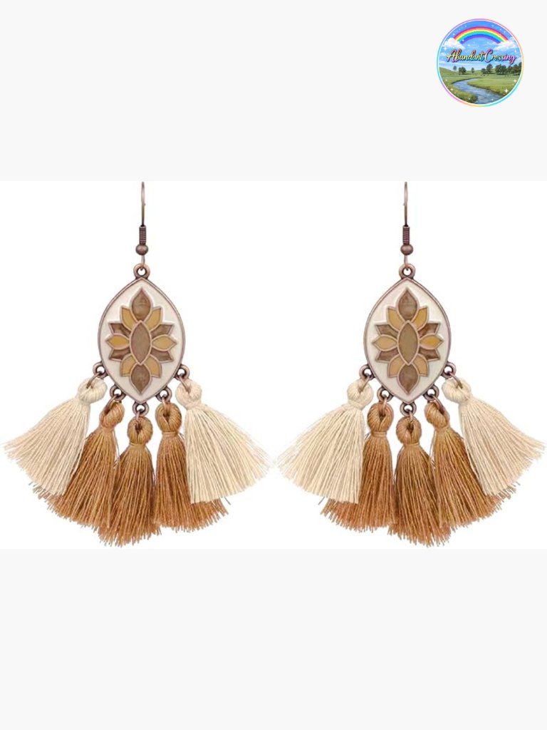 Handmade Silk Tassel Dangle Statement Drop Earrings Trendy Vintage Boho Long